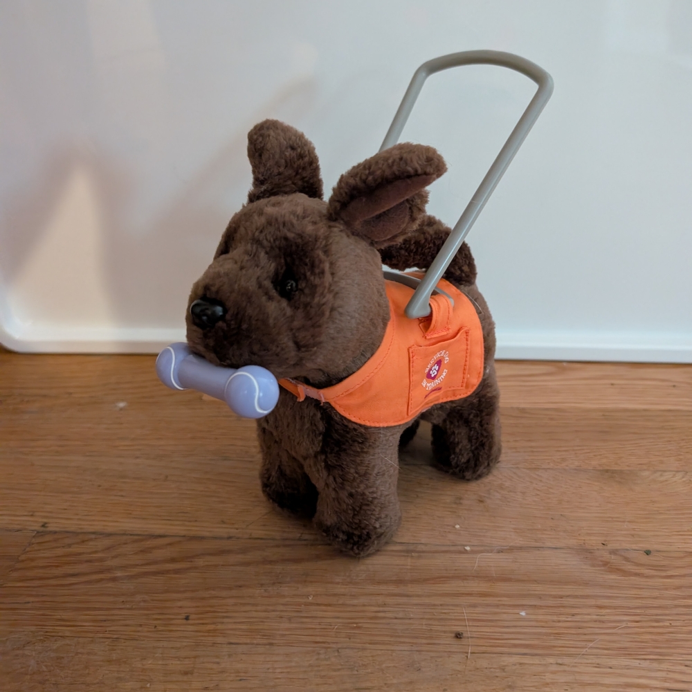 Plush Dog Toy with Orange Vest